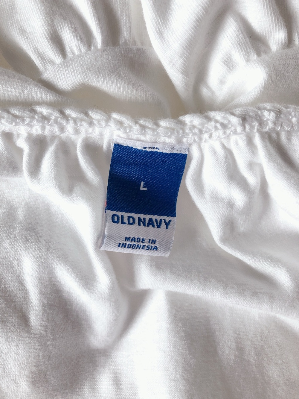 Old Navy Braided-Strap Tiered Mini White Swing Dress women’s size large - Picture 13 of 14
